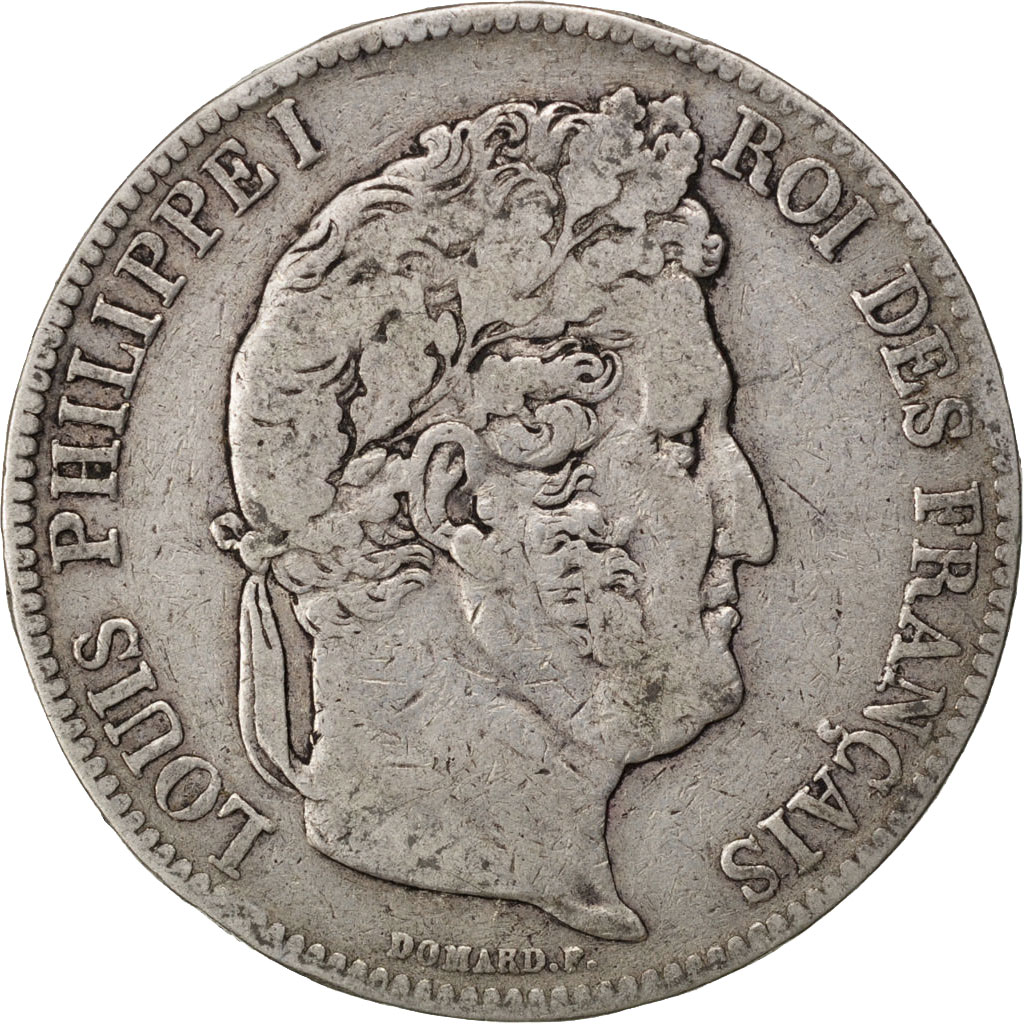 Coin, France, Louis-Philippe, 5 Francs, 1839, Rouen, , Silver