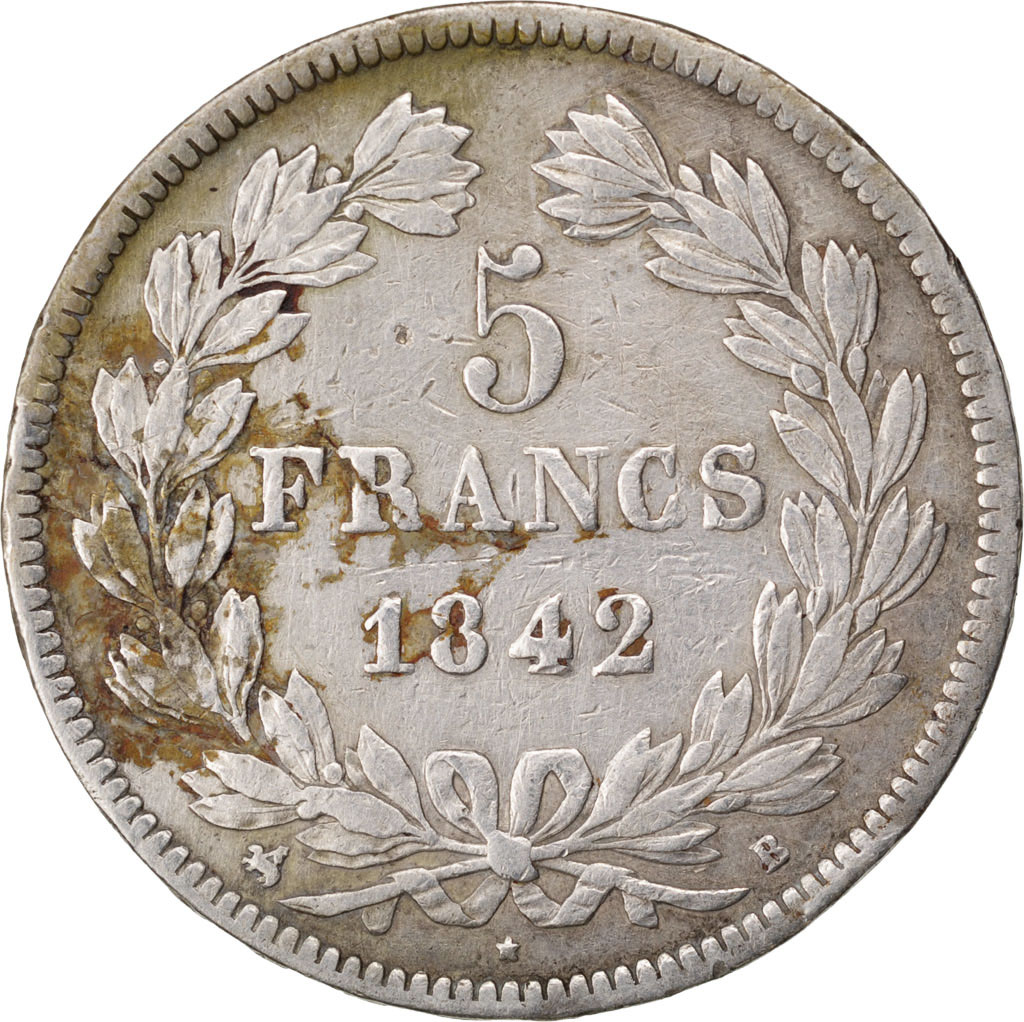 Coin, France, Louis-Philippe, 5 Francs, 1842, Rouen, , Silver