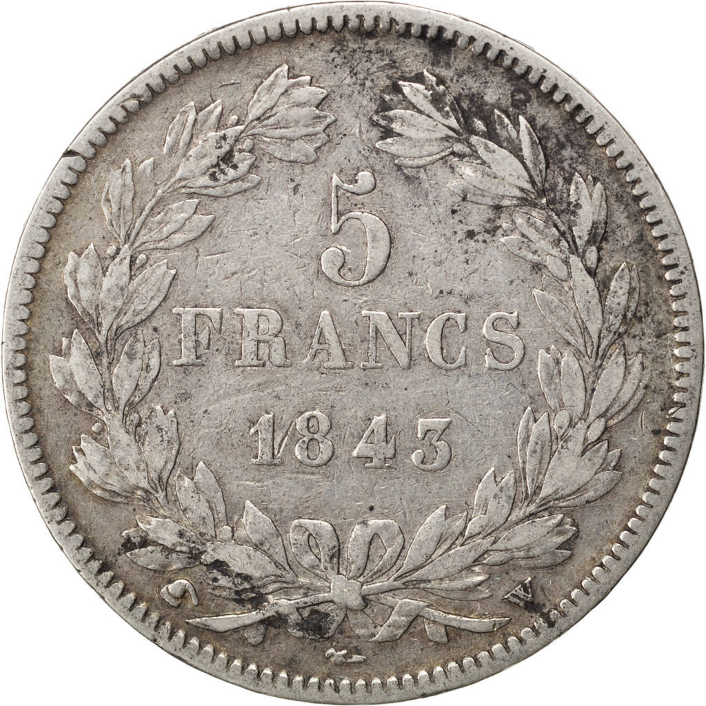 Coin, France, Louis-Philippe, 5 Francs, 1843, Lille, , Silver