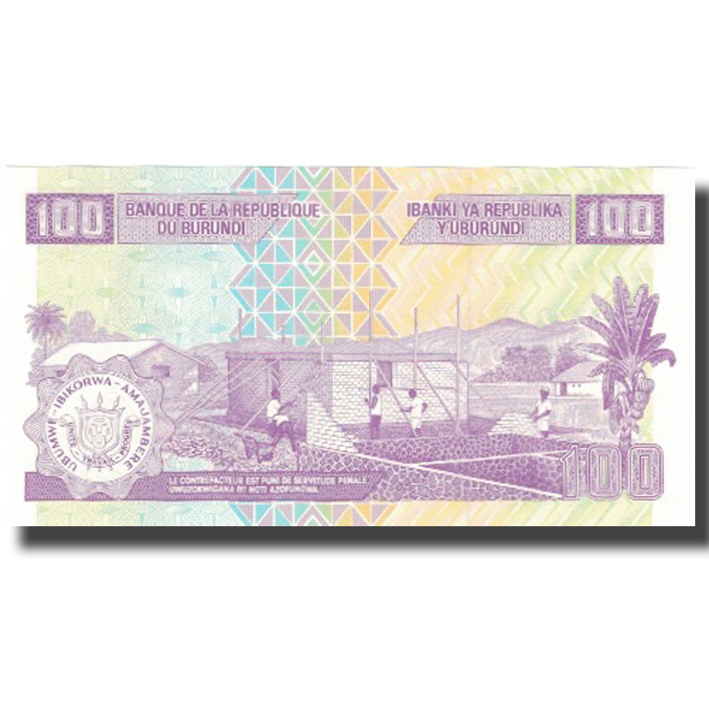 Billete, 100 Francs, 2010, Burundi, 2010-05-01, KM:44a, UNC