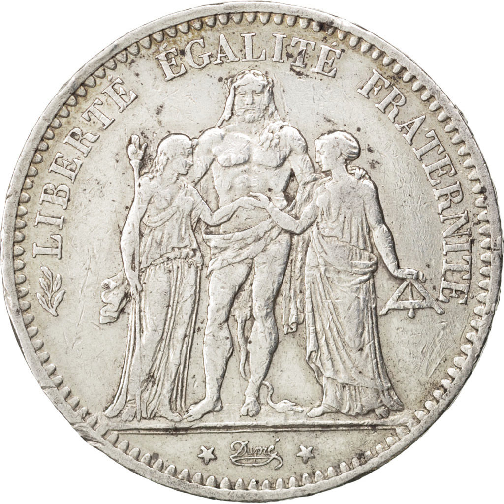 Coin, France, Hercule, 5 Francs, 1875, Paris, , Silver, KM:820.1