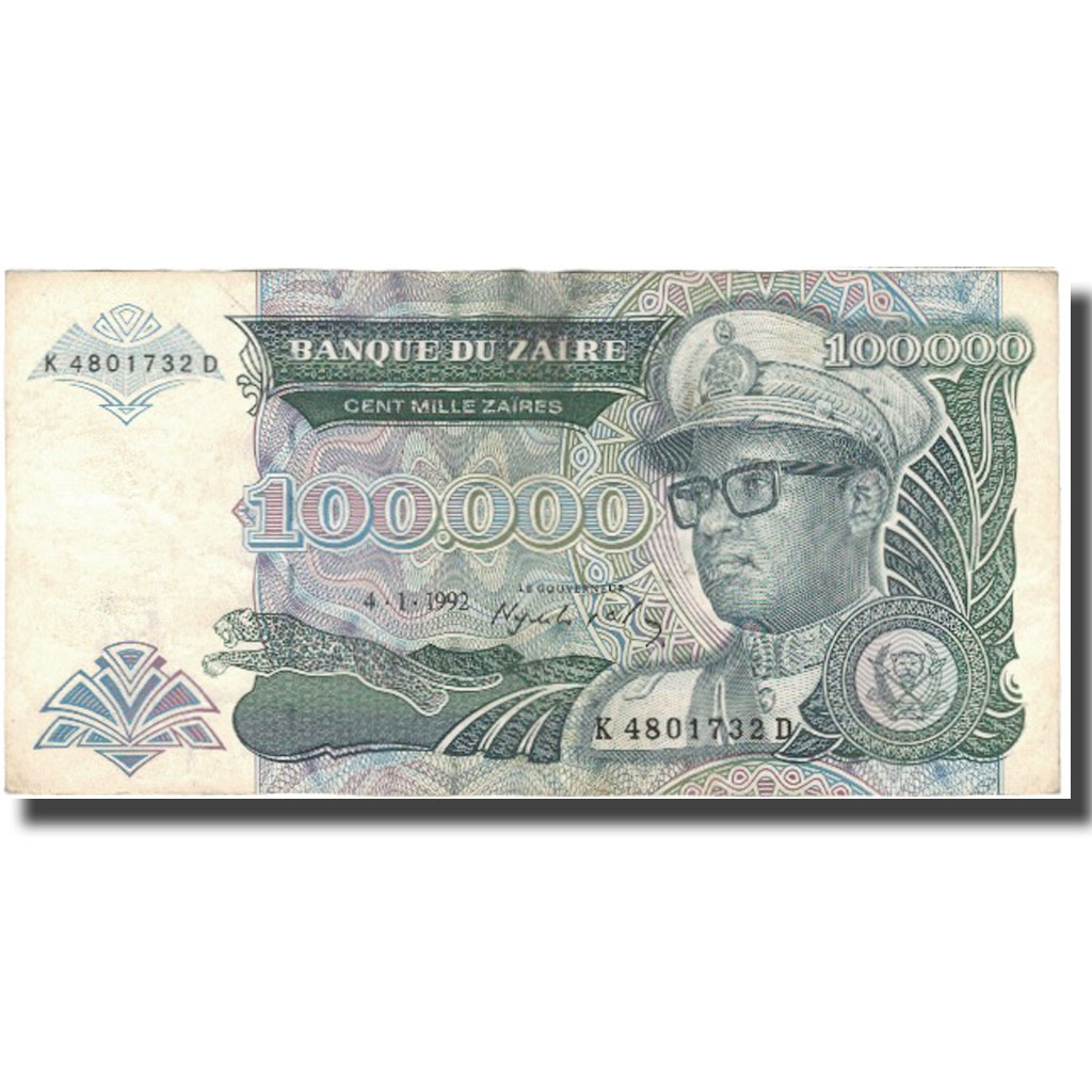 Billete, 100,000 Zaïres, 1992, Zaire, 1992-01-04, KM:41a, BC