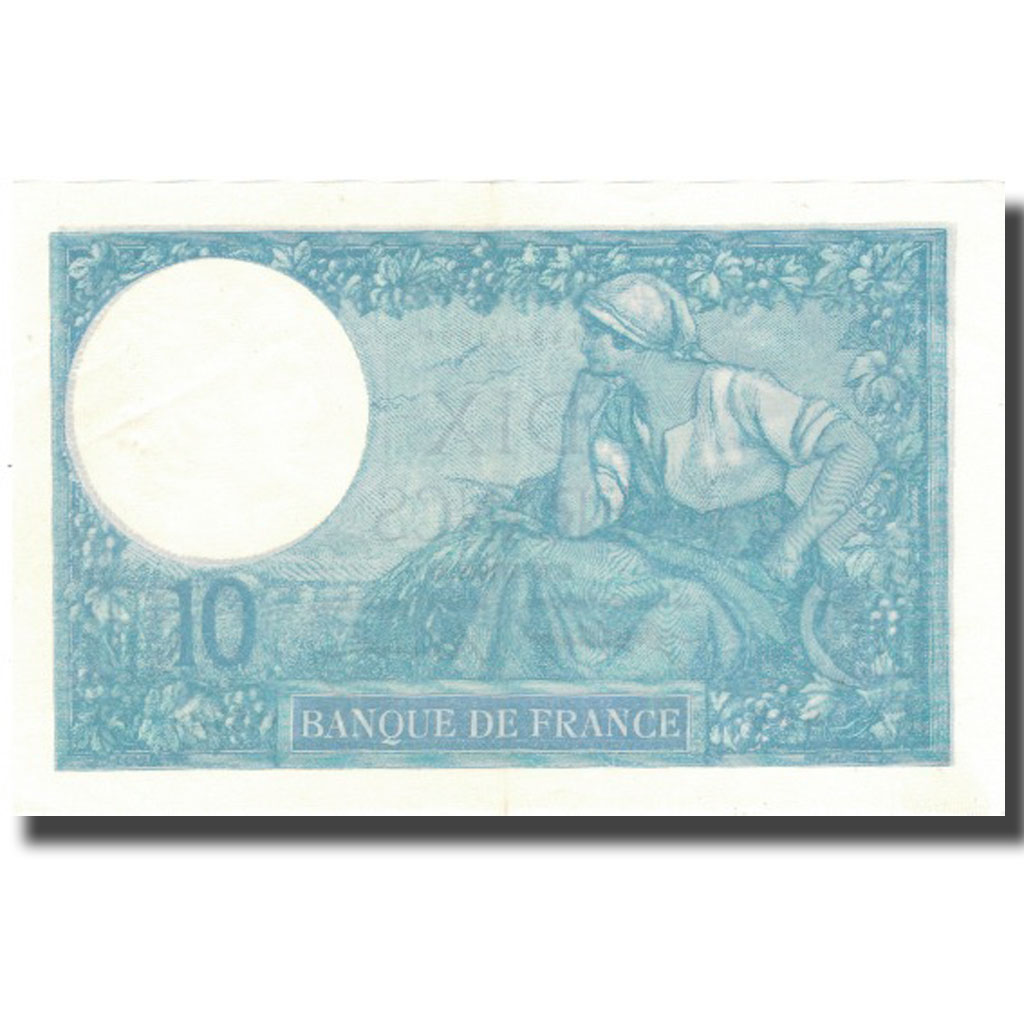 France, 10 Francs, Minerve, 1918, 1918-05-10, UNC(64), Fayette:6.3, KM:73a