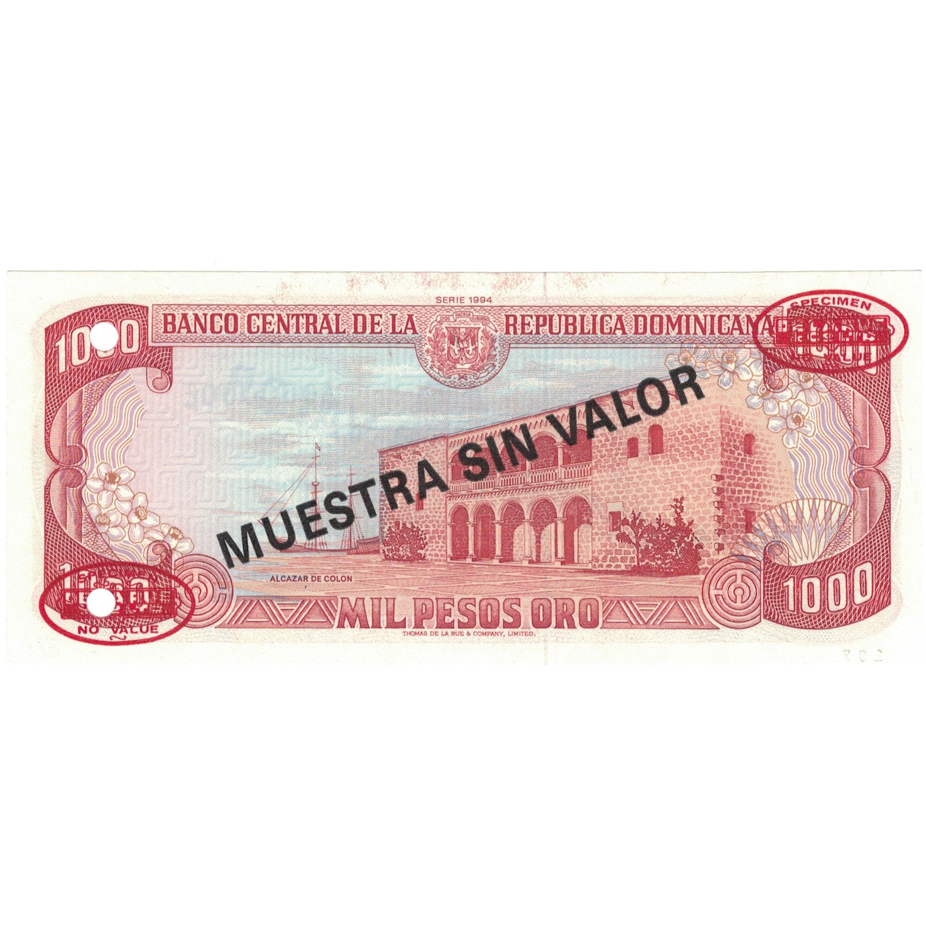 Banknote, Dominican Republic, 1000 Pesos Oro, 1994, 1994, KM:138s3, UNC(64)