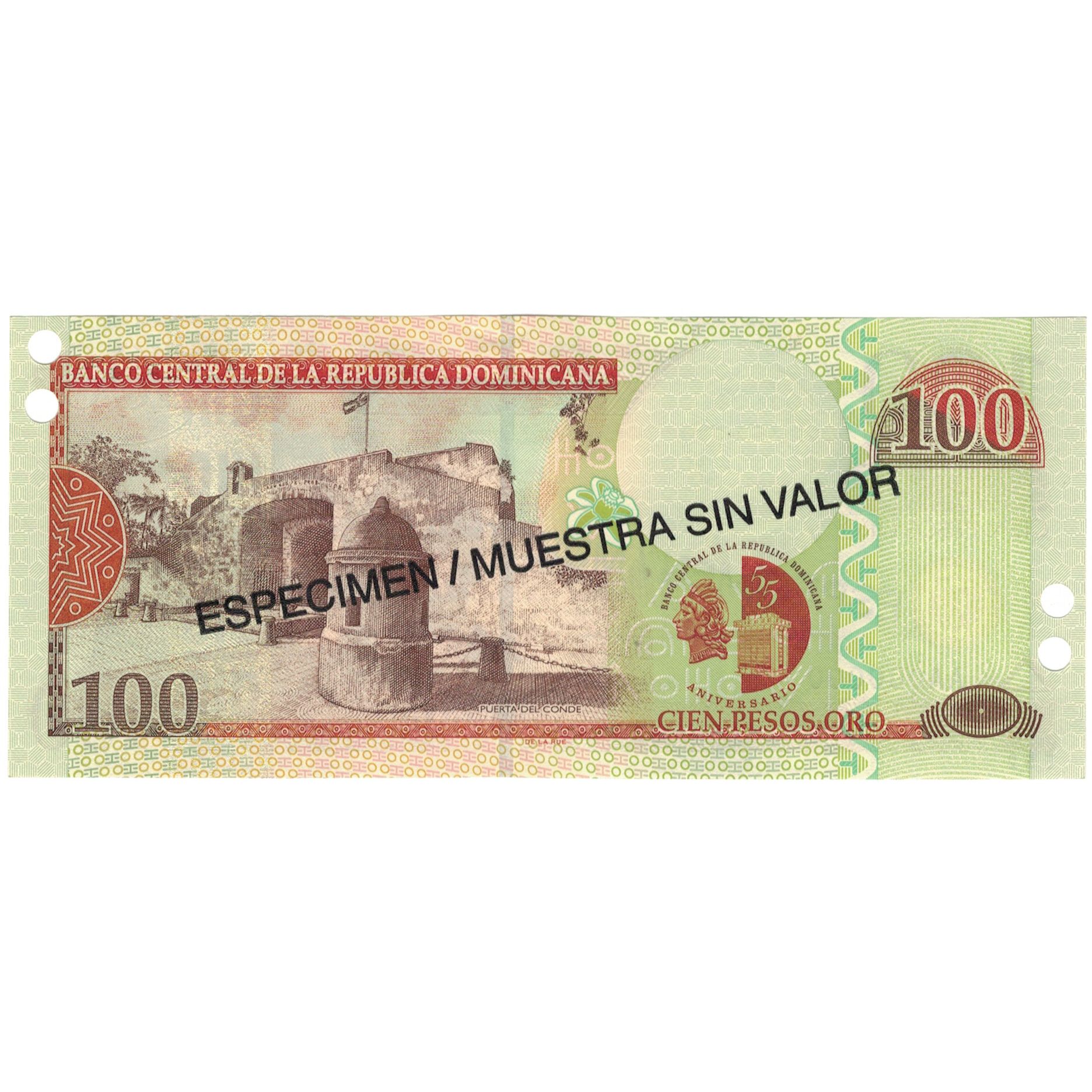 Banknote, Dominican Republic, 100 Pesos Oro, 2002, 2002, Specimen, KM:171s2