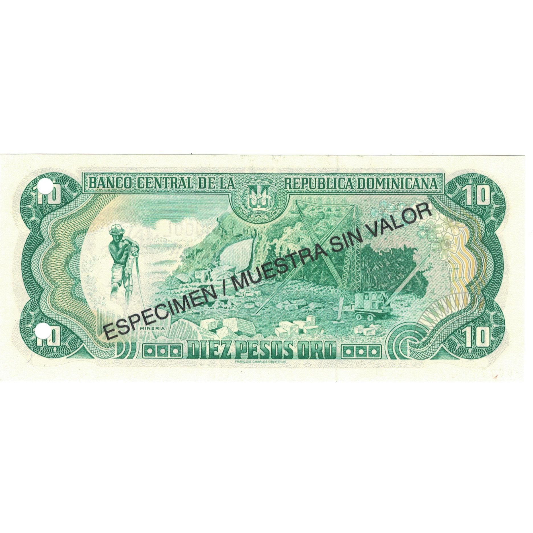 Banknote, Dominican Republic, 10 Pesos Oro, 1996, 1996, Specimen, KM:153s