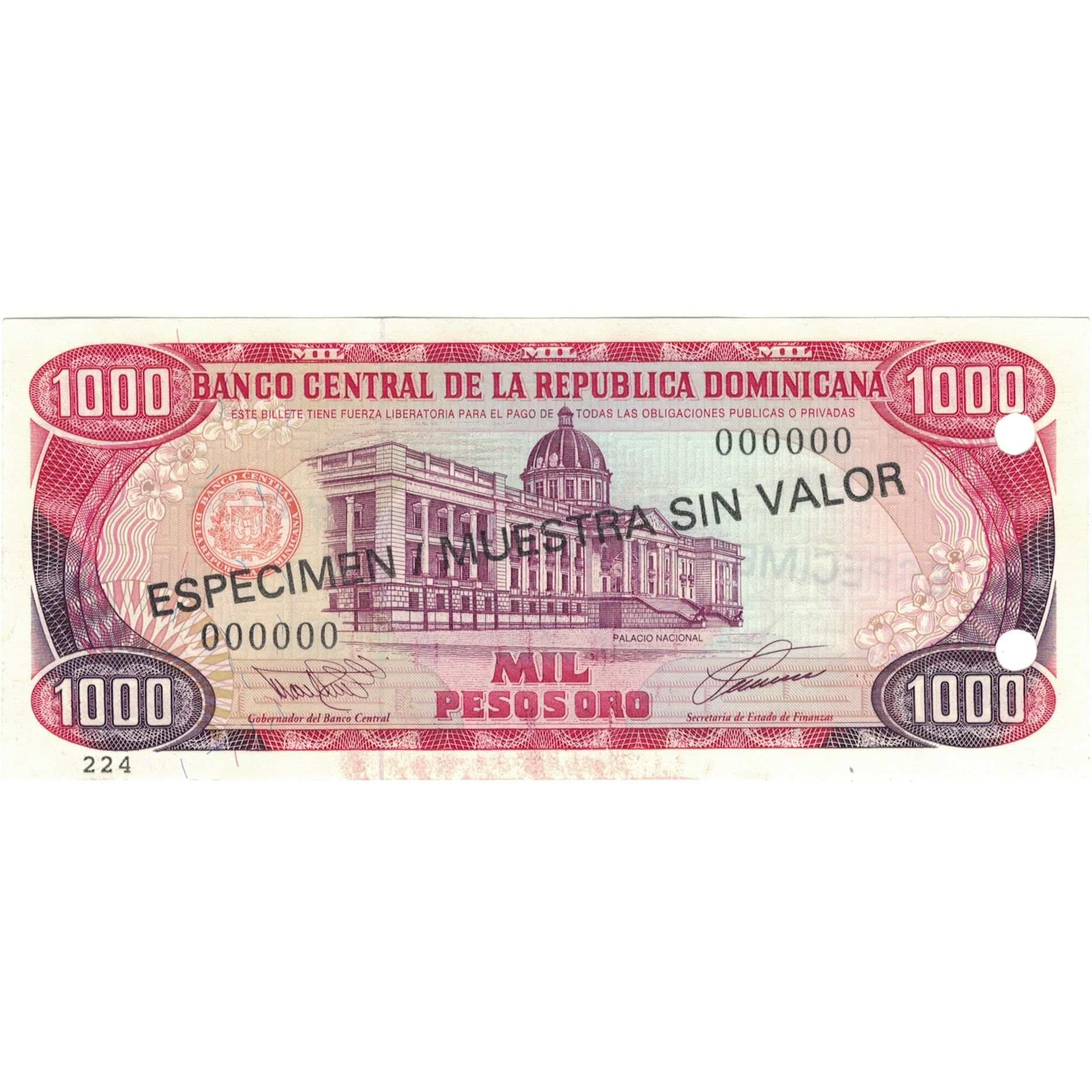 Banknote, Dominican Republic, 1000 Pesos Oro, 1993, 1993, KM:145s, AU(50-53)