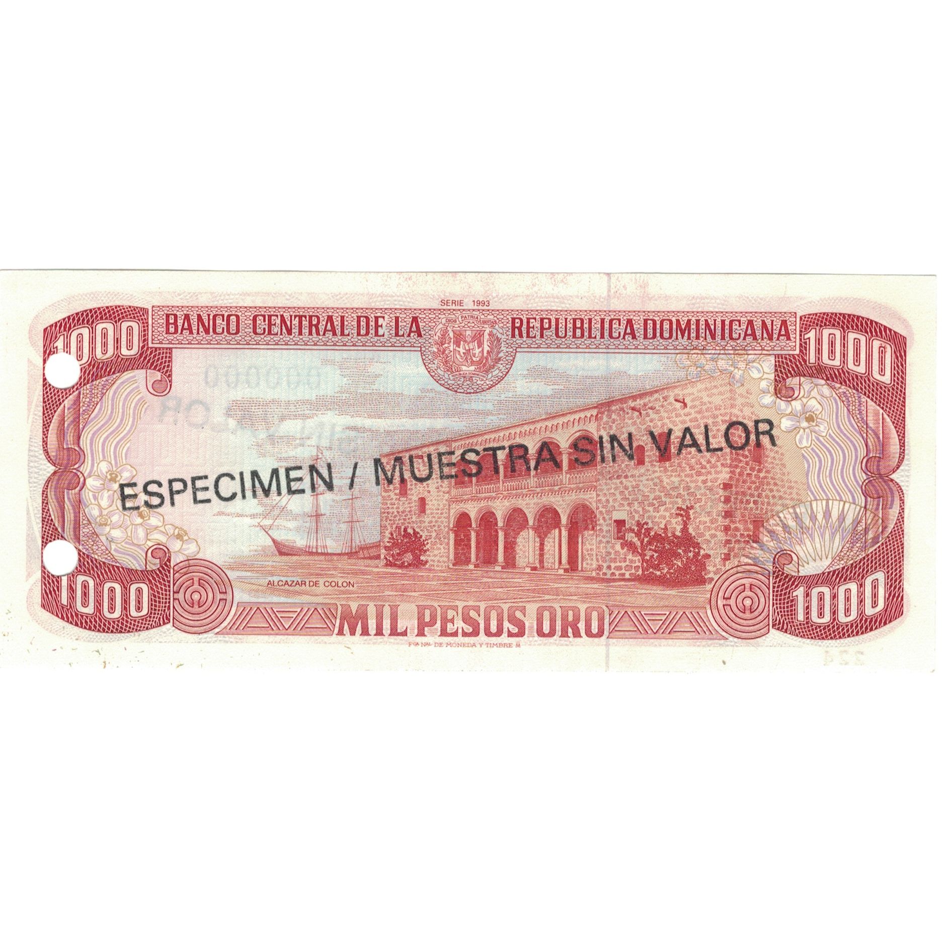 Banknote, Dominican Republic, 1000 Pesos Oro, 1993, 1993, KM:145s, AU(50-53)