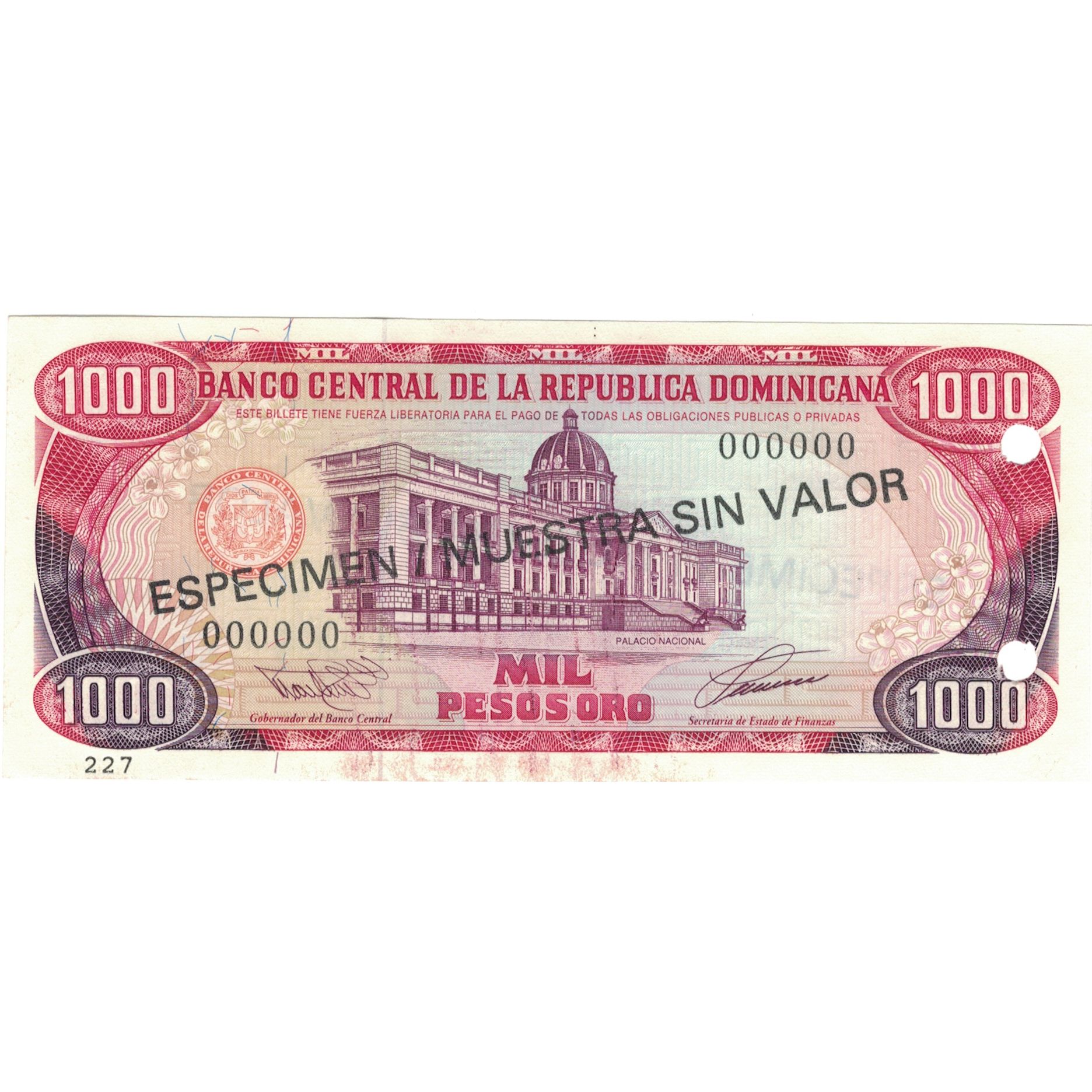 Banknote, Dominican Republic, 1000 Pesos Oro, 1993, 1993, KM:145s, AU(50-53)
