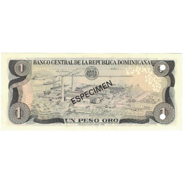Banknote, Dominican Republic, 1 Peso Oro, 1982, 1982, Specimen, KM:117s3