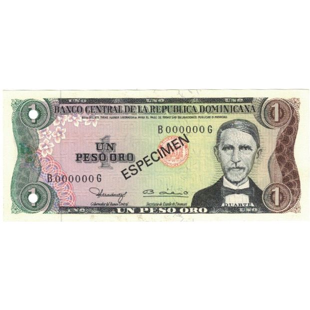Banknote, Dominican Republic, 1 Peso Oro, 1980, 1980, Specimen, KM:117s1