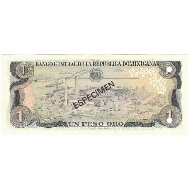 Banknote, Dominican Republic, 1 Peso Oro, 1980, 1980, Specimen, KM:117s1