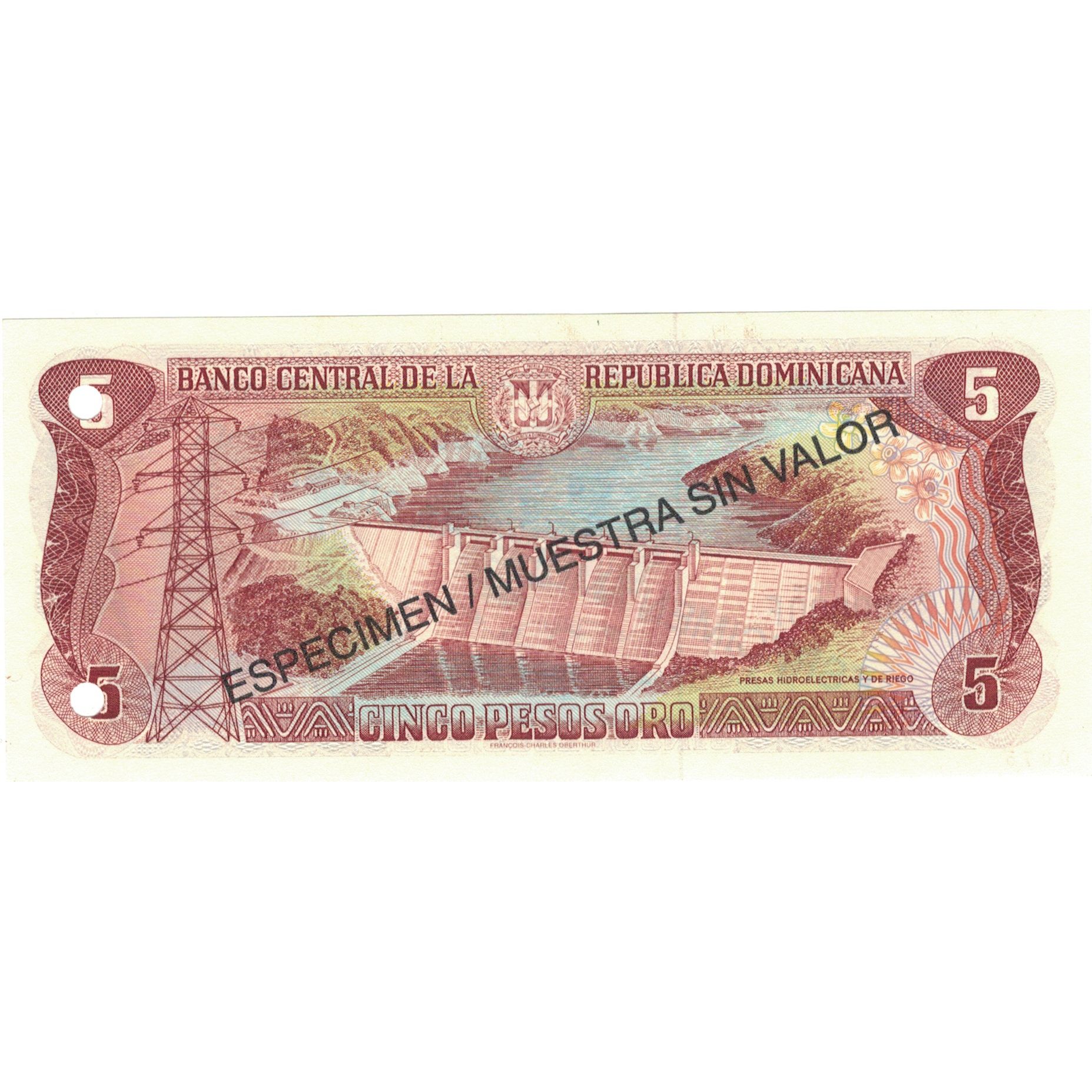 Banknote, Dominican Republic, 5 Pesos Oro, 1996, 1996, Specimen, KM:152s1
