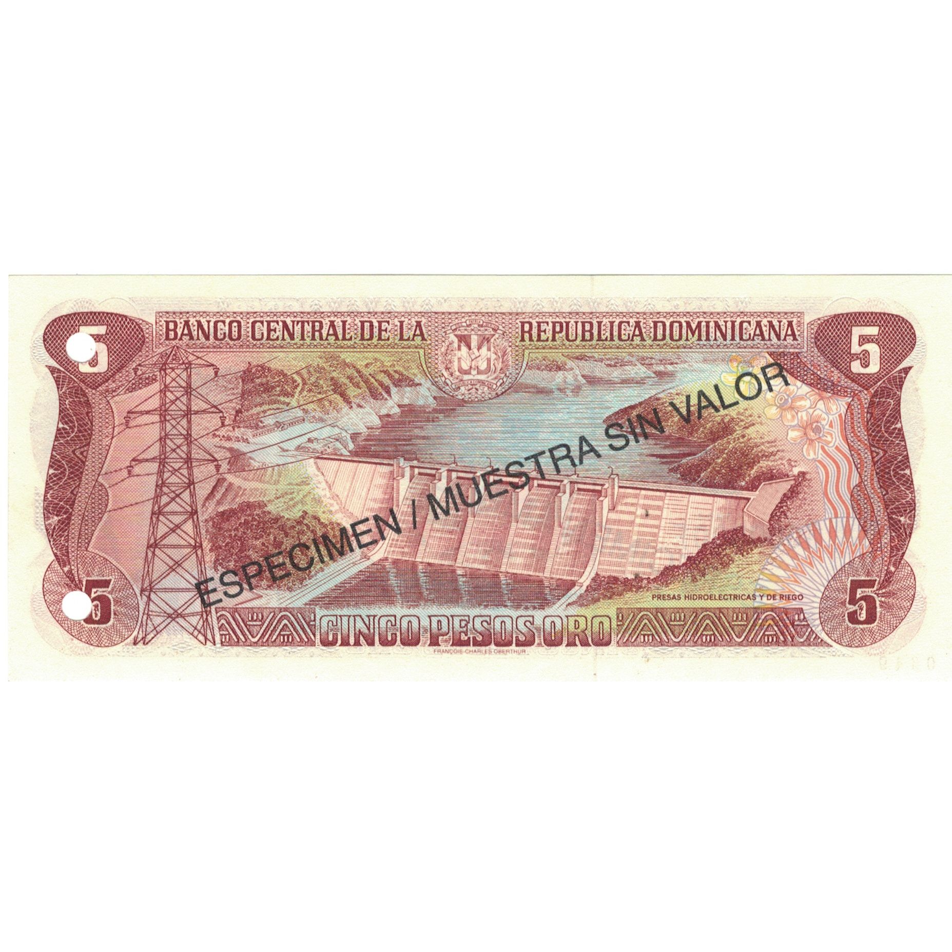 Banknote, Dominican Republic, 5 Pesos Oro, 1996, 1996, Specimen, KM:152s1