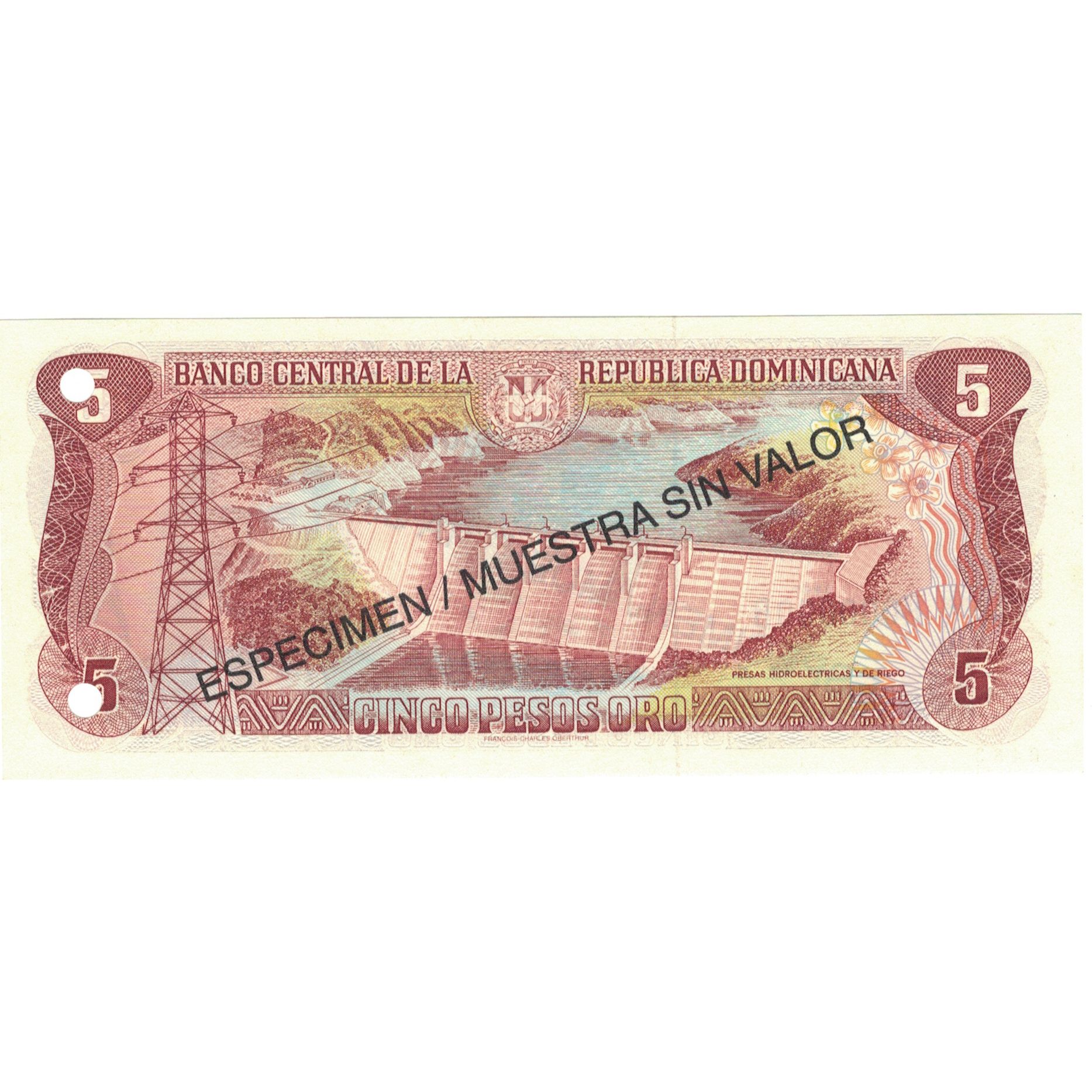 Banknote, Dominican Republic, 5 Pesos Oro, 1997, 1997, Specimen, KM:152s2