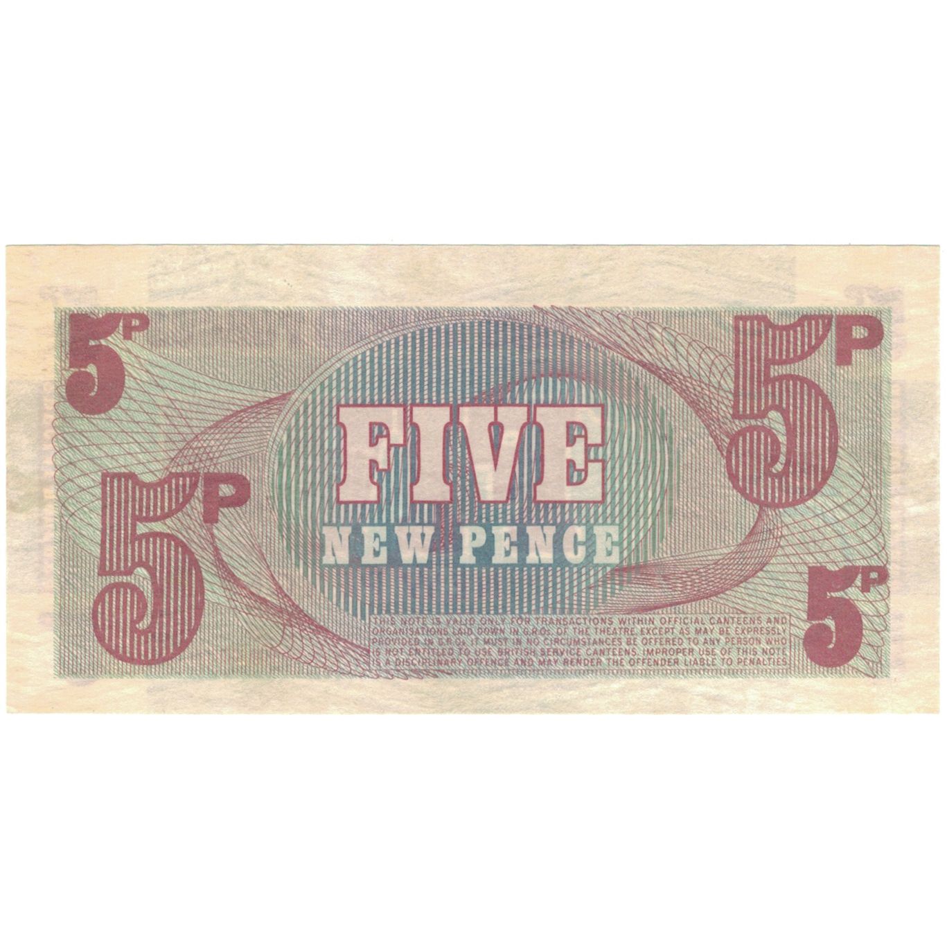 Billete, 5 New Pence, Undated (1972), Gran Bretaña, KM:M47, EBC