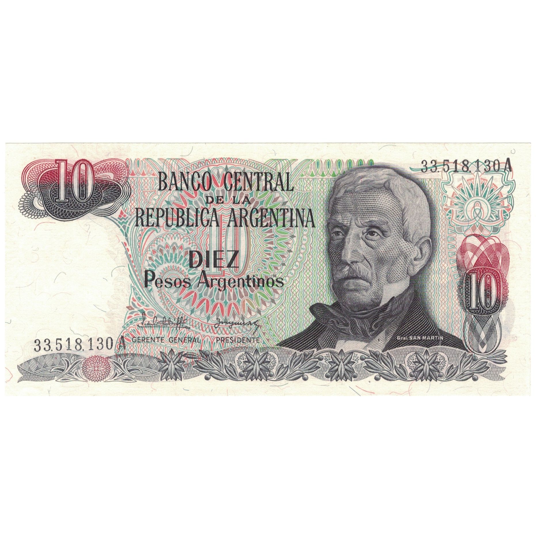 Billete, 10 Pesos, Undated (1983-84), Argentina, Undated (1983-1984), KM:S2313
