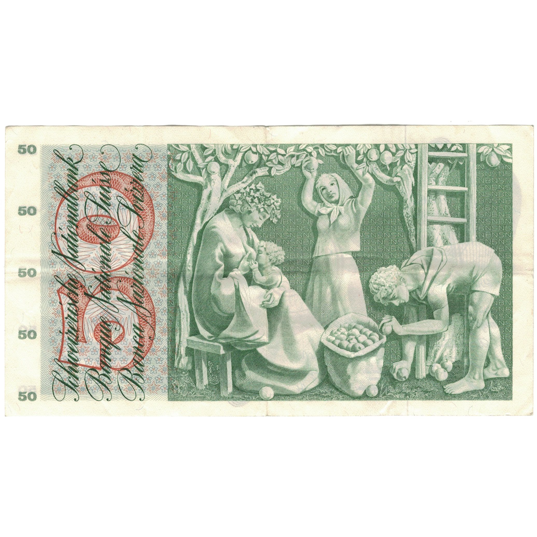 Banknote, Switzerland, 50 Franken, 1973, 1973-03-07, KM:48m, AU(50-53)