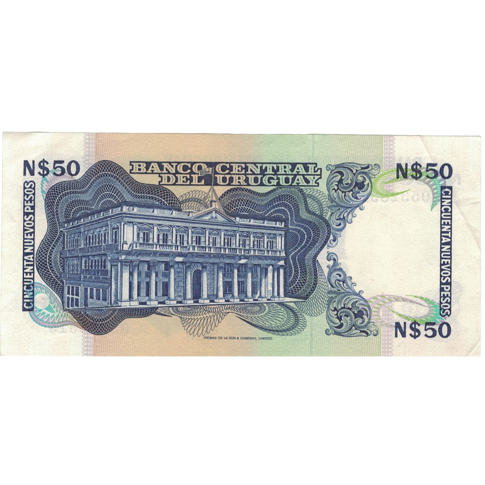 Billete, 50 Nuevos Pesos, Uruguay, KM:61b, SC+