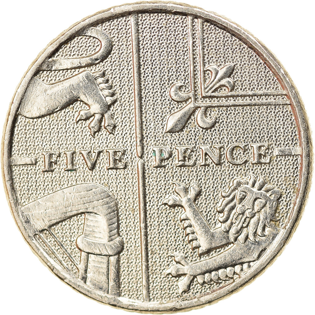 Moneda, Gran Bretaña, Elizabeth II, 5 Pence, 2010, EBC, Cobre - níquel