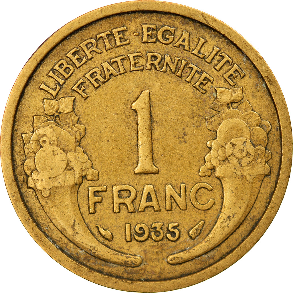 Coin, France, Morlon, Franc, 1935, , Aluminum-Bronze, KM:885