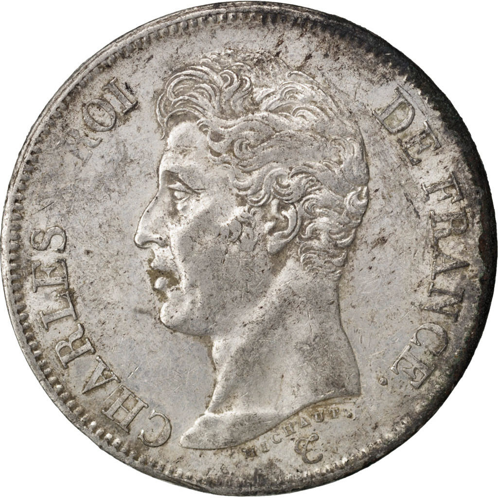 Coin, France, Charles X, 5 Francs, 1825, Lille, , Silver, KM:720.13