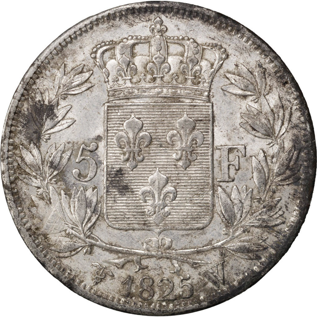 Coin, France, Charles X, 5 Francs, 1825, Lille, , Silver, KM:720.13