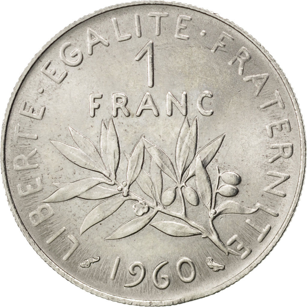 Coin, France, Semeuse, Franc, 1960, , Nickel, KM:925.1, Gadoury:474