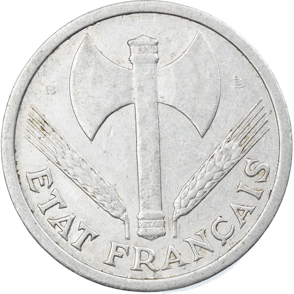 France, Bazor, 2 Francs, 1944, Beaumont - Le Roger, , Aluminum