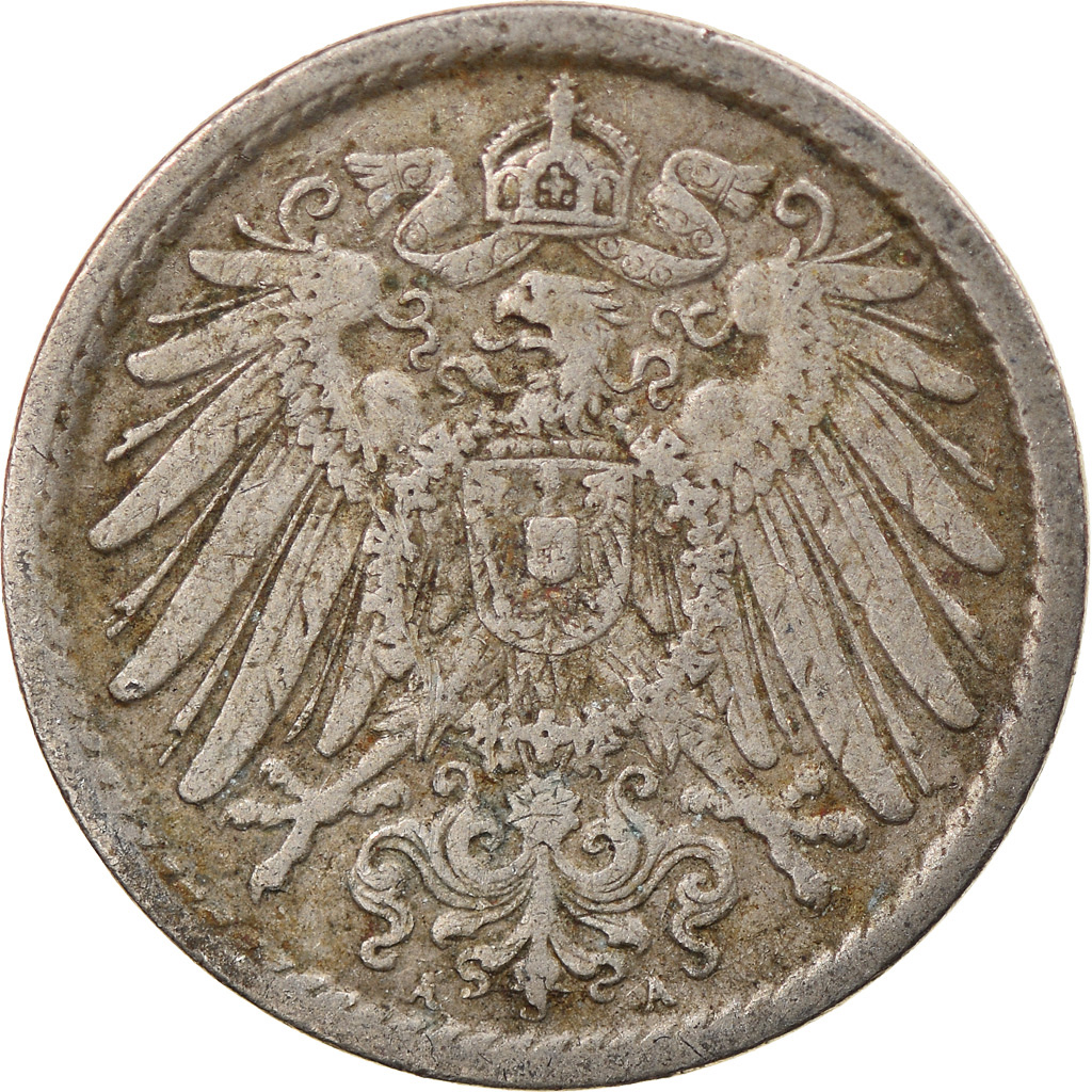Münze, GERMANY - EMPIRE, Wilhelm II, 5 Pfennig, 1905, Berlin, SS