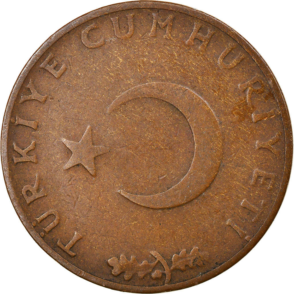 Münze, Türkei, 10 Kurus, 1958, SS, Bronze, KM:891.1