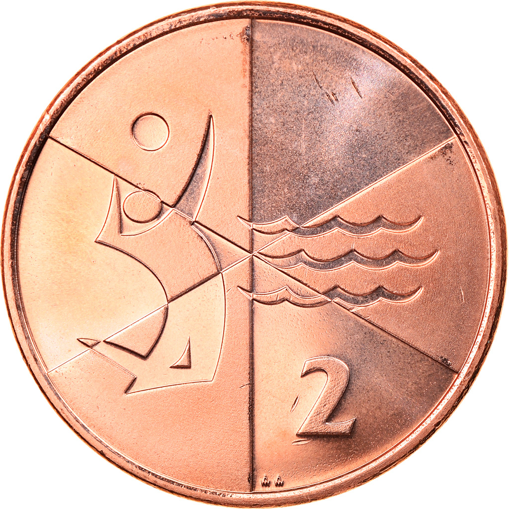 Coin, Gibraltar, Island games, 2 Pence, 2019, , Copper Plated Steel