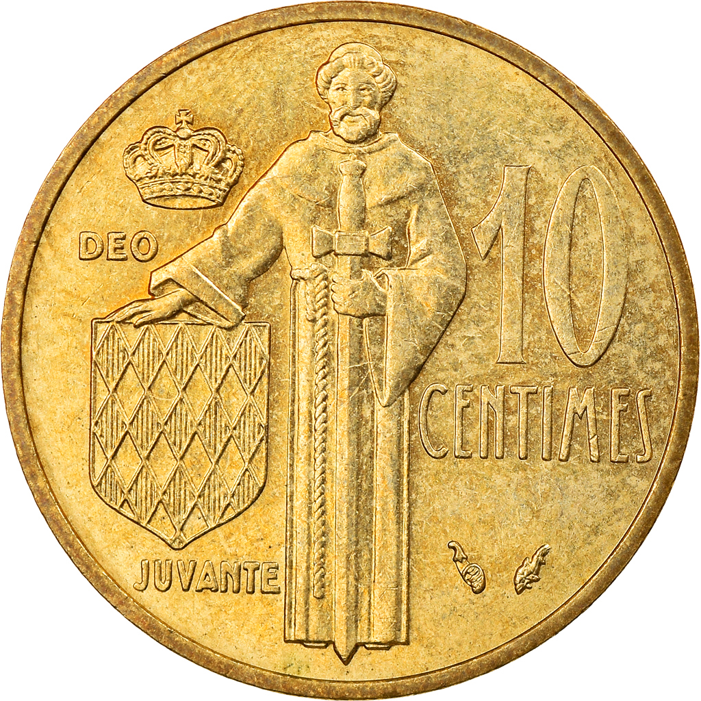 Moneda, Mónaco, Rainier III, 10 Centimes, 1982, EBC, Aluminio - bronce, KM:142