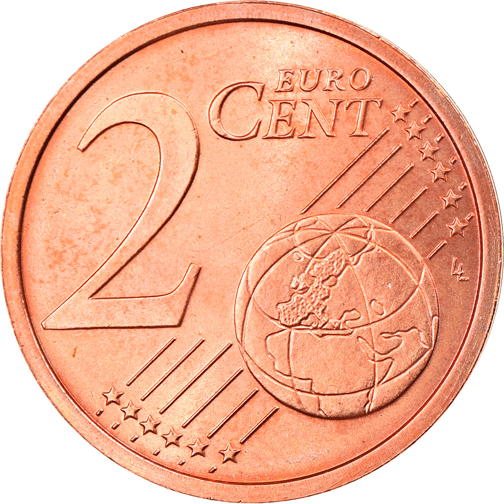 Bundesrepublik Deutschland, 2 Euro Cent, 2004, Berlin, STGL, Copper Plated