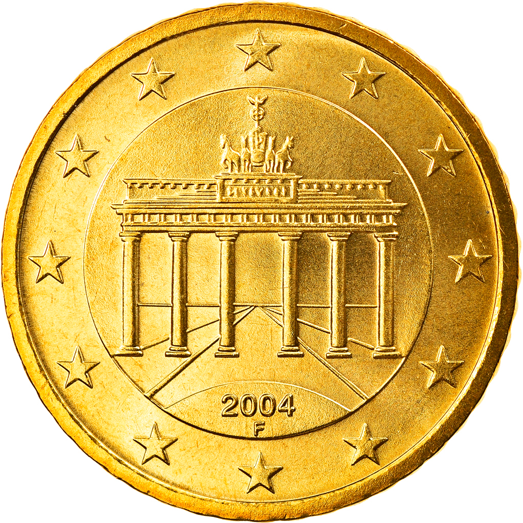 [#818874] Bundesrepublik Deutschland, 50 Euro Cent, 2004, Stuttgart, STGL, Messi