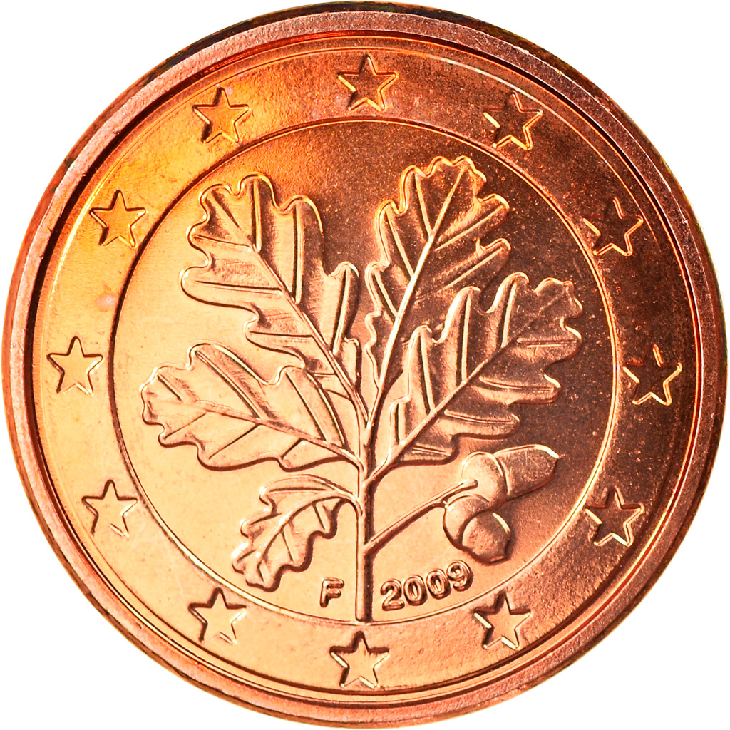 Bundesrepublik Deutschland, Euro Cent, 2009, Stuttgart, STGL, Copper Plated