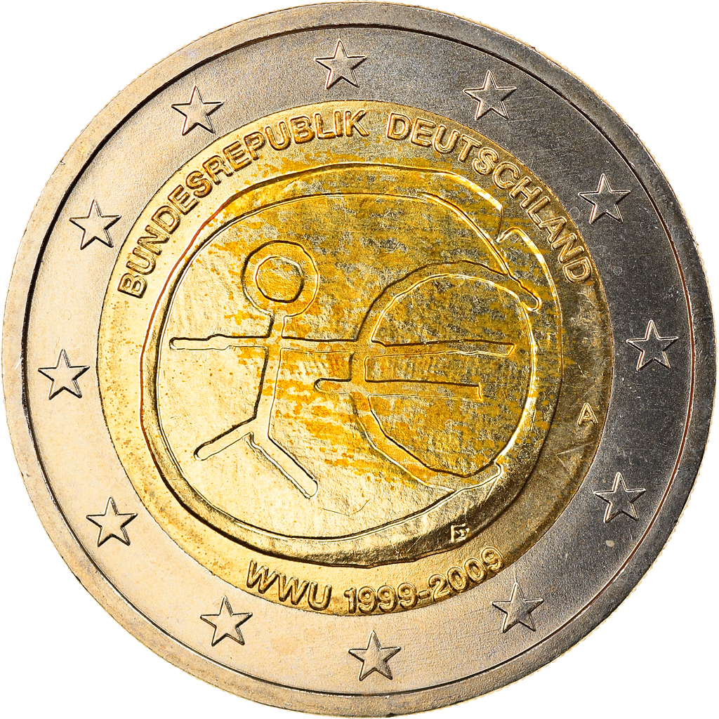 Bundesrepublik Deutschland, 2 Euro, EMU, 2009, Berlin, STGL, Bi-Metallic, KM:277