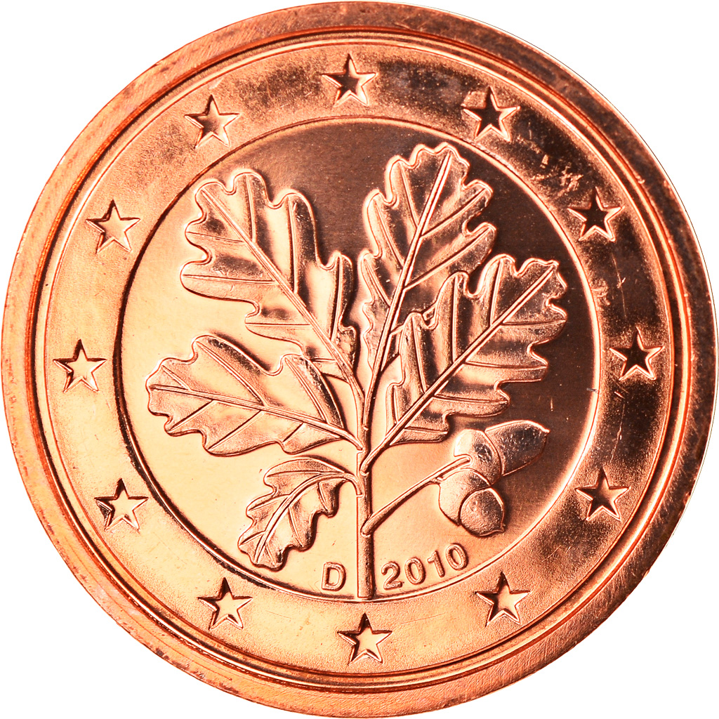 Bundesrepublik Deutschland, 2 Euro Cent, 2010, Munich, STGL, Copper Plated