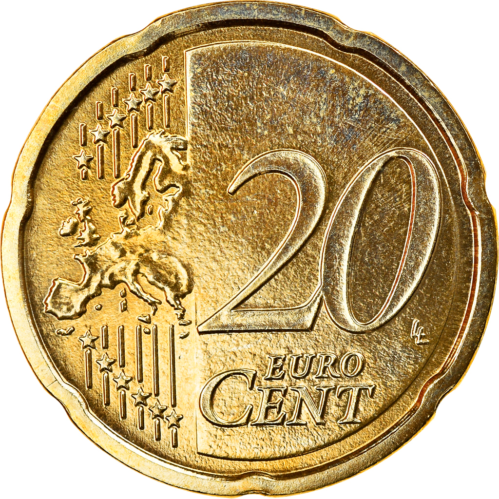 Bundesrepublik Deutschland, 20 Euro Cent, 2010, Berlin, STGL, Messing, KM:255