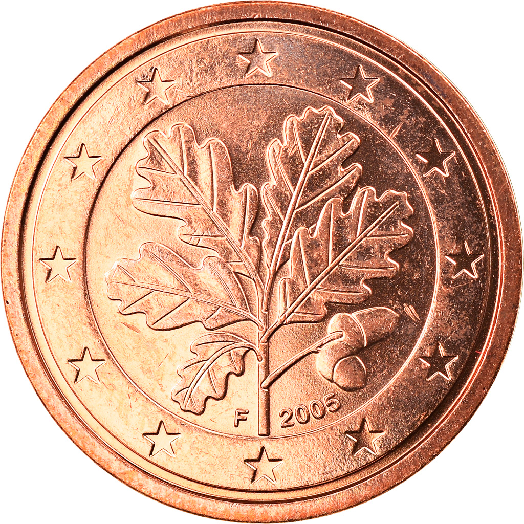 Bundesrepublik Deutschland, 2 Euro Cent, 2005, Stuttgart, STGL, Copper Plated