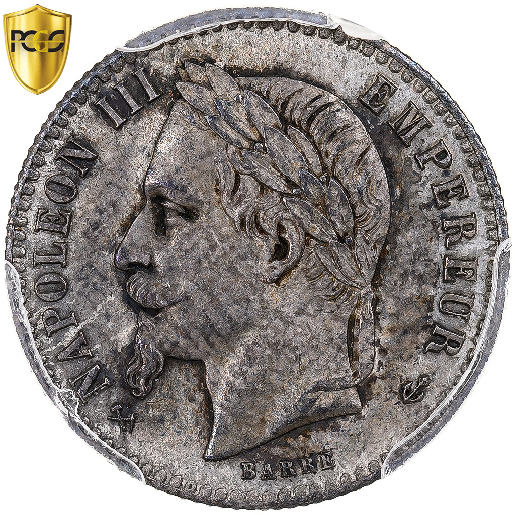 Frankreich, Napoleon III, 50 Centimes, 1864, Bordeaux, Silber, PCGS, VZ