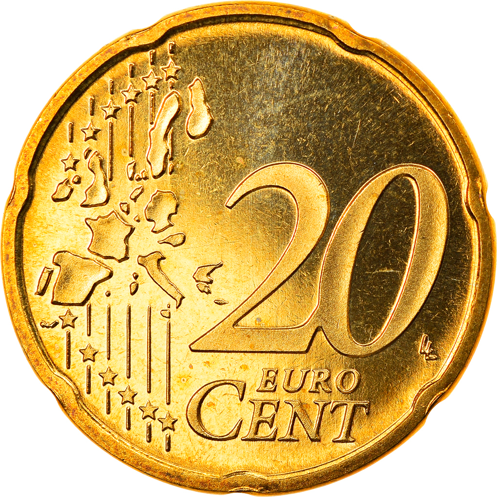 Luxemburg, 20 Euro Cent, 2003, Utrecht, Proof, STGL, Messing, KM:79