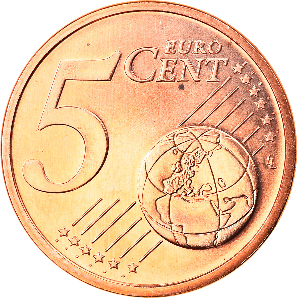Luxemburg, 5 Euro Cent, 2007, Utrecht, STGL, Copper Plated Steel, KM:77