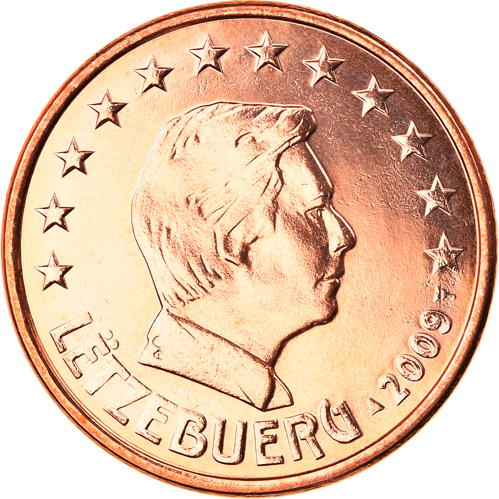 [#819288] Luxemburg, 5 Euro Cent, 2009, STGL, Copper Plated Steel, KM:77