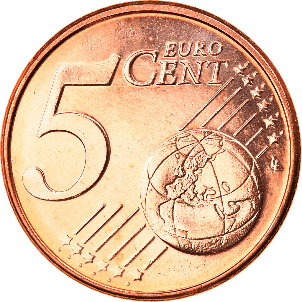 [#819288] Luxemburg, 5 Euro Cent, 2009, STGL, Copper Plated Steel, KM:77