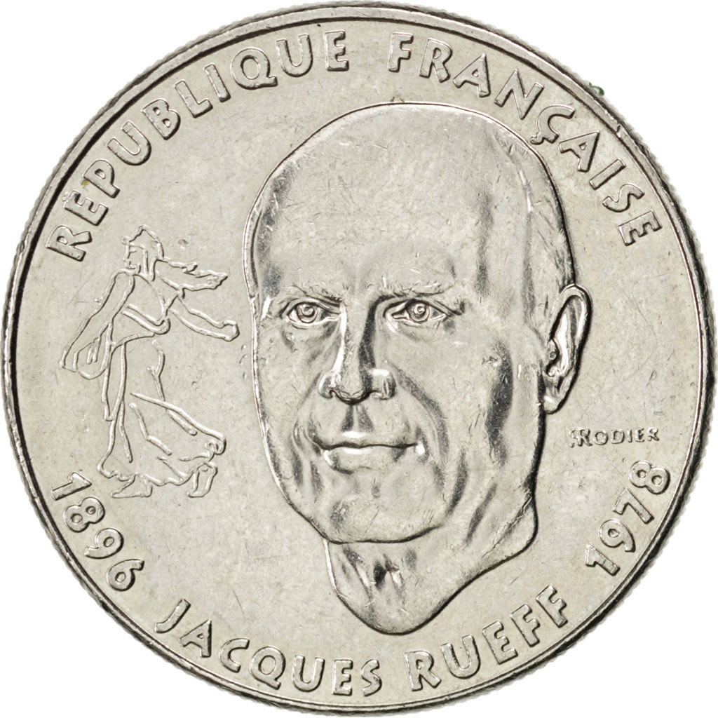 Coin, France, Jacques Rueff, Franc, 1996, , Nickel, KM:1160