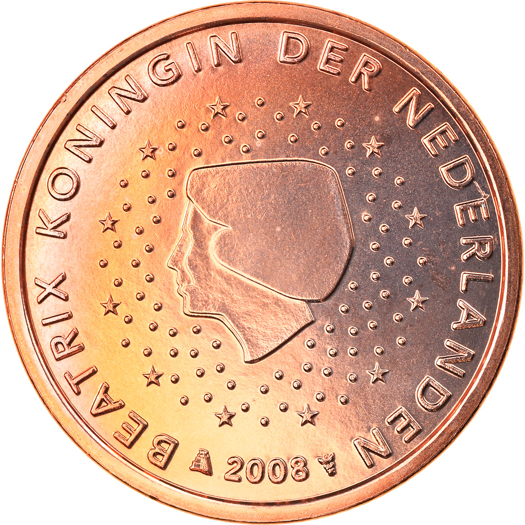 [#819834] Niederlande, 5 Euro Cent, 2008, Utrecht, STGL, Copper Plated Steel, KM