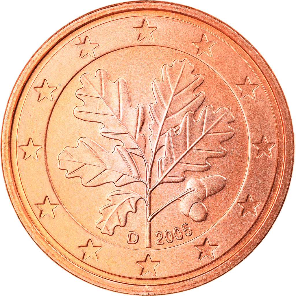 Bundesrepublik Deutschland, 5 Euro Cent, 2005, Munich, STGL, Copper Plated