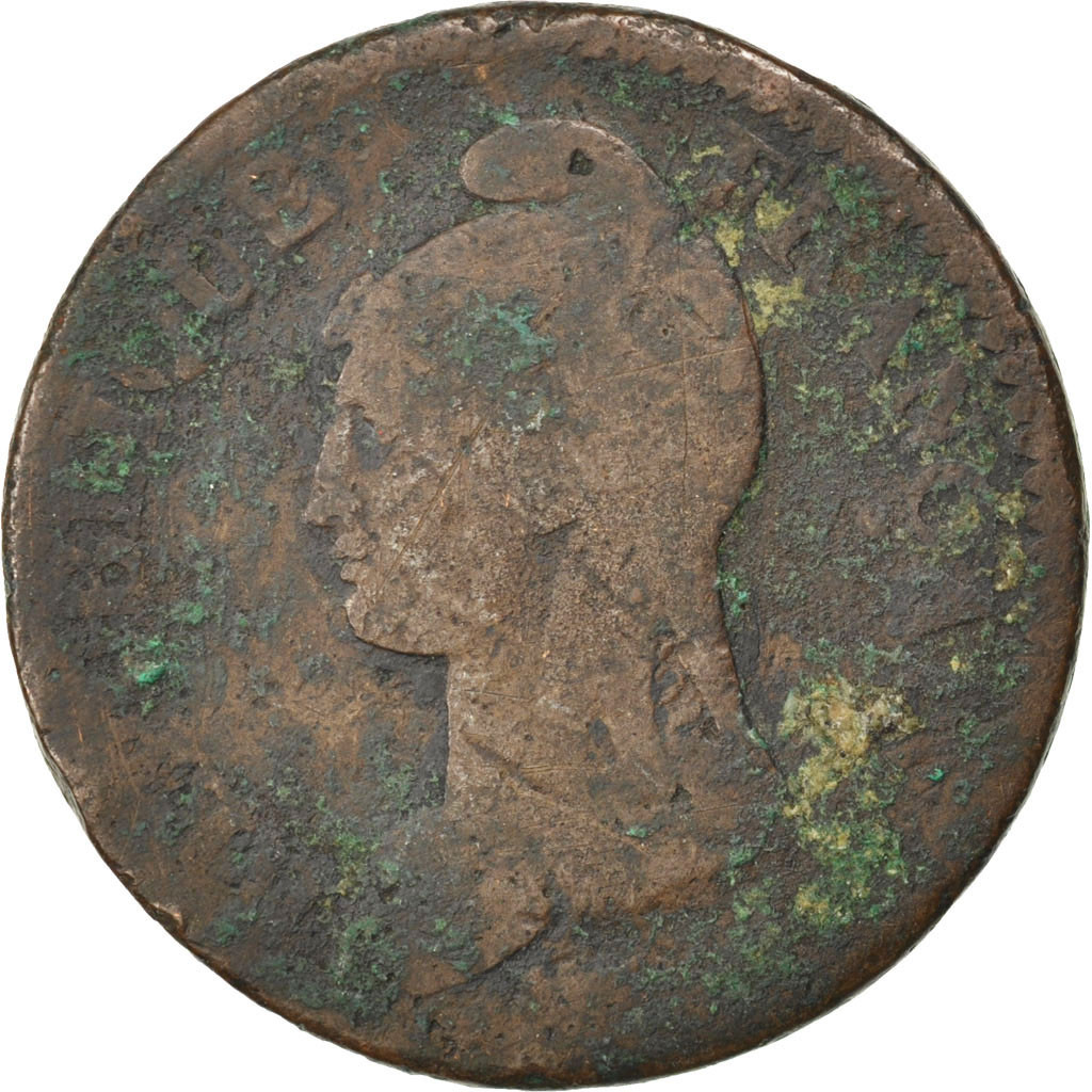 Coin, France, Dupré, Decime, 1797, Paris, , Bronze, KM:645.1