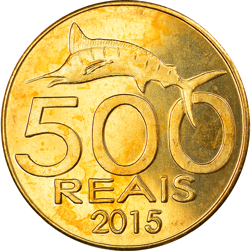 Coin, CABINDA, 500 reais, 2015, , Brass